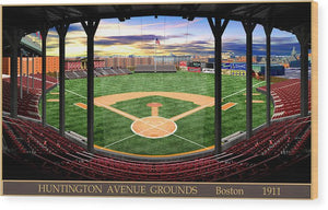 Huntington Avenue Grounds 1911 - Wood Print