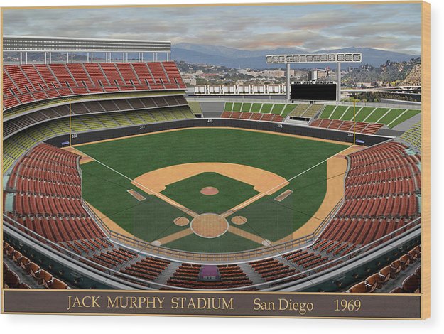 Jack Murphy Stadium 1969 - Wood Print