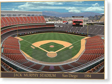 Load image into Gallery viewer, Jack Murphy Stadium 1984 - Canvas Print
