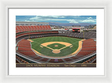 Load image into Gallery viewer, Jack Murphy Stadium 1984 - Framed Print
