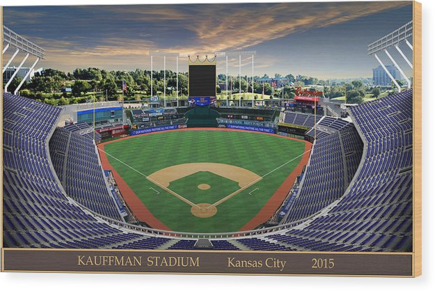 Kauffman Stadium 2015 - Wood Print