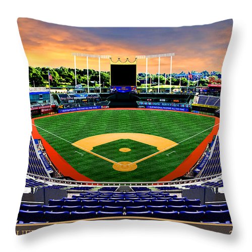 Kauffman Stadium 2015 - Throw Pillow