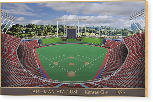 Kauffnam Stadium 1975 - Wood Print