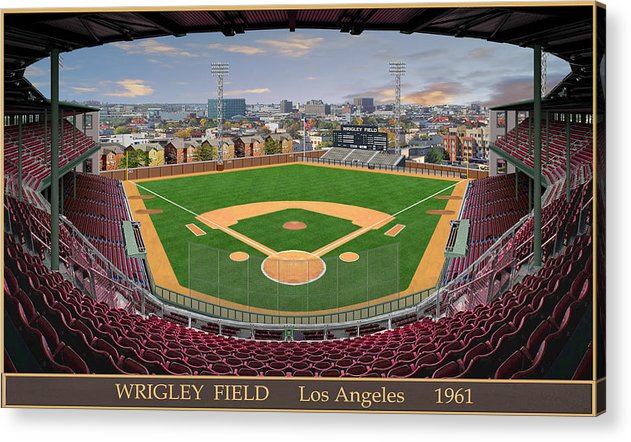 L.A. Wrigley Field 1961 - Acrylic Print