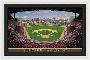 L.A. Wrigley Field 1961 - Framed Print