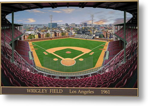 L.A. Wrigley Field 1961 - Metal Print