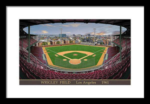 L.A. Wrigley Field 1961 - Framed Print