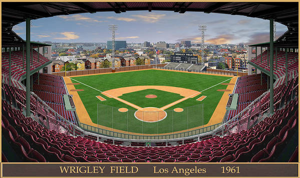 L.A. Wrigley Field 1961 - Art Print