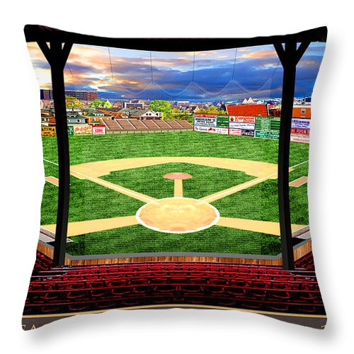 League Park 1909 - Throw Pillow