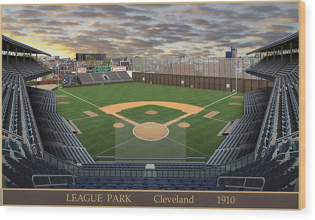 League Park 1910 - Wood Print