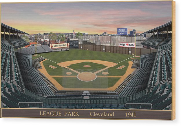 League Park 1941 - Wood Print