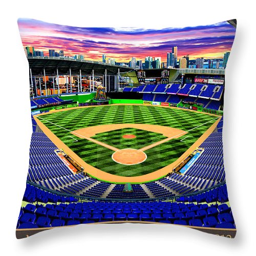 Marlins Park 2012 - Throw Pillow