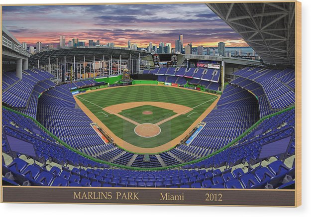Marlins Park 2012 - Wood Print