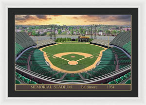 Memorial Stadium 1954 - Framed Print