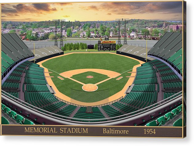 Memorial Stadium 1954 - Acrylic Print