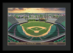 Memorial Stadium 1954 - Framed Print