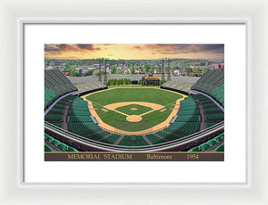 Memorial Stadium 1954 - Framed Print