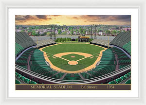 Memorial Stadium 1954 - Framed Print