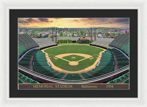 Memorial Stadium 1954 - Framed Print