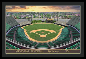 Memorial Stadium 1954 - Framed Print