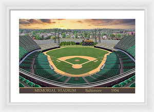 Memorial Stadium 1954 - Framed Print