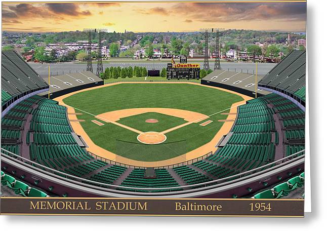 Memorial Stadium 1954 - Greeting Card