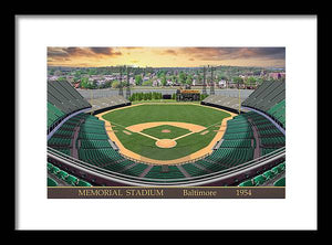 Memorial Stadium 1954 - Framed Print