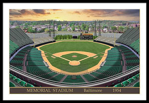 Memorial Stadium 1954 - Framed Print