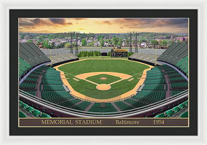 Memorial Stadium 1954 - Framed Print