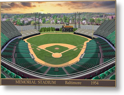 Memorial Stadium 1954 - Metal Print