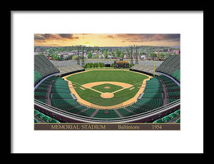 Memorial Stadium 1954 - Framed Print