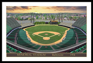 Memorial Stadium 1954 - Framed Print