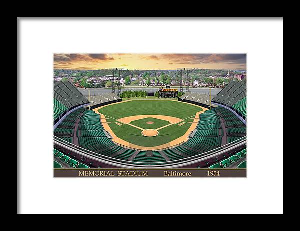 Memorial Stadium 1954 - Framed Print