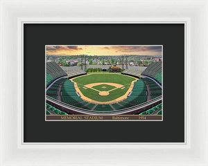 Memorial Stadium 1954 - Framed Print