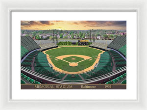 Memorial Stadium 1954 - Framed Print