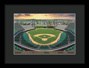 Memorial Stadium 1954 - Framed Print