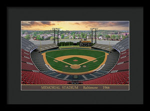 Memorial Stadium 1966 - Framed Print