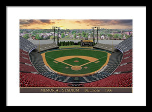 Memorial Stadium 1966 - Framed Print