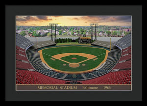 Memorial Stadium 1966 - Framed Print