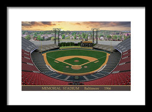 Memorial Stadium 1966 - Framed Print