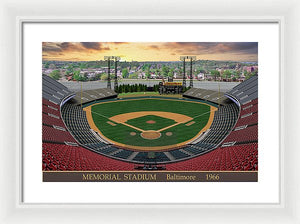 Memorial Stadium 1966 - Framed Print