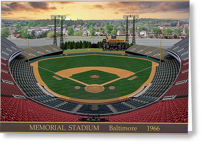 Memorial Stadium 1966 - Greeting Card