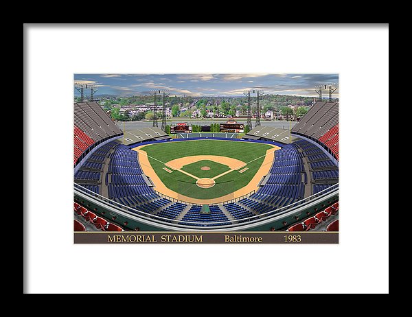 Memorial Stadium 1983 - Framed Print