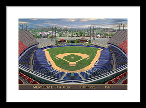 Memorial Stadium 1983 - Framed Print