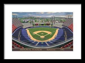 Memorial Stadium 1983 - Framed Print