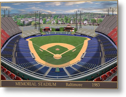 Memorial Stadium 1983 - Metal Print