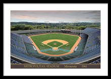 Load image into Gallery viewer, Metropolitan Stadium 1961 - Framed Print
