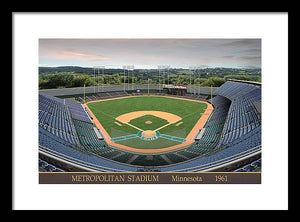 Metropolitan Stadium 1961 - Framed Print