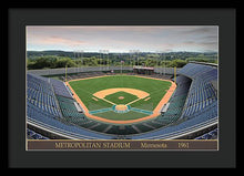 Load image into Gallery viewer, Metropolitan Stadium 1961 - Framed Print
