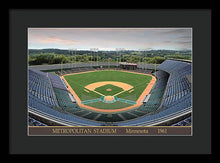 Load image into Gallery viewer, Metropolitan Stadium 1961 - Framed Print
